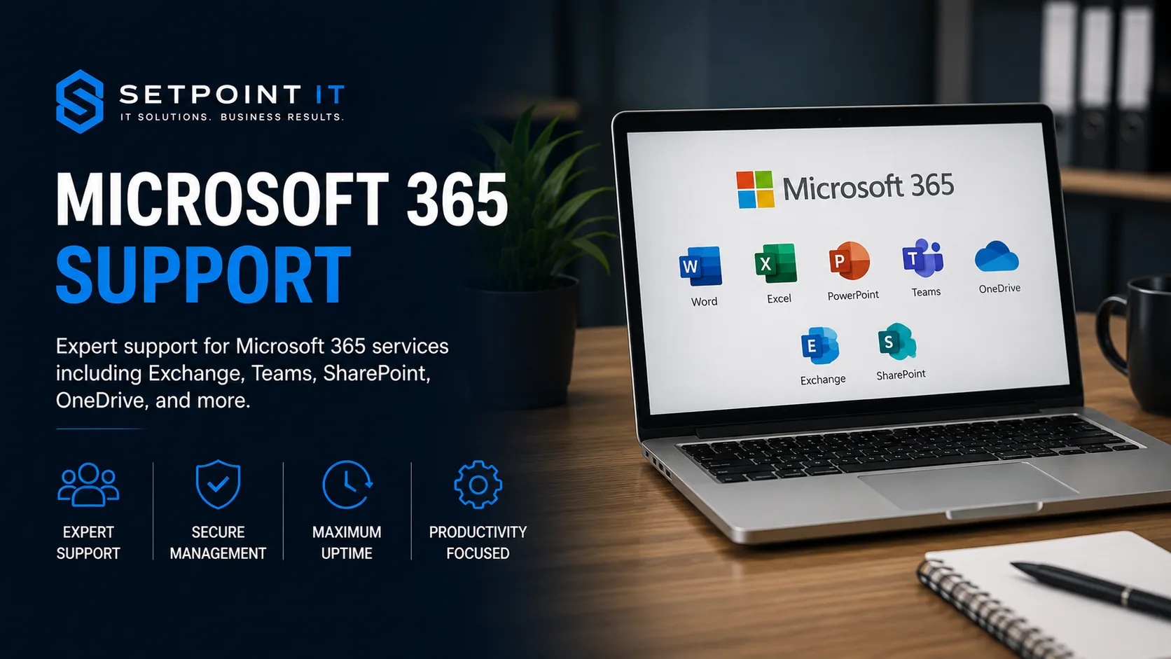 Microsoft 365 support for business productivity tools